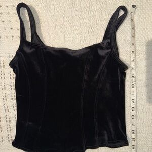 Elegant Black Velvet Women's Top